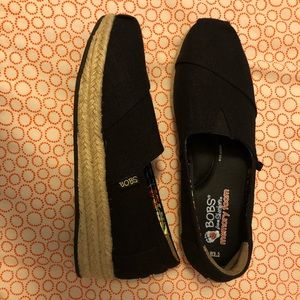 BOBS Black Platform Espadrilles